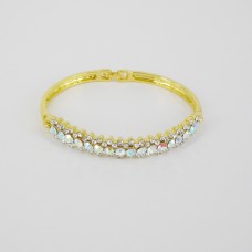 514153 clear ab gold crystal bangle